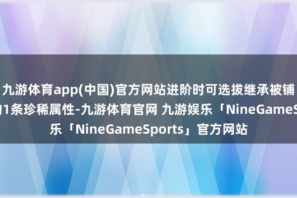 九游体育app(中国)官方网站进阶时可选拔继承被铺张的符文所捎带的1条珍稀属性-九游体育官网 九游娱乐「NineGameSports」官方网站